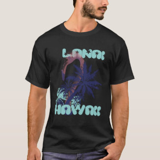 T-shirt Flamant Hawaï Lanai Palmiers Vacances Océan