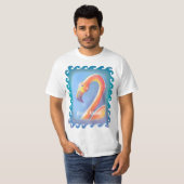 T-shirt Flamant ondulé (Devant entier)