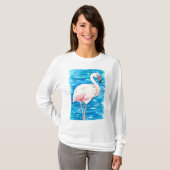 T-shirt flamant rose (Devant entier)