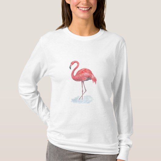 T-shirt Flamant rose . (Devant)