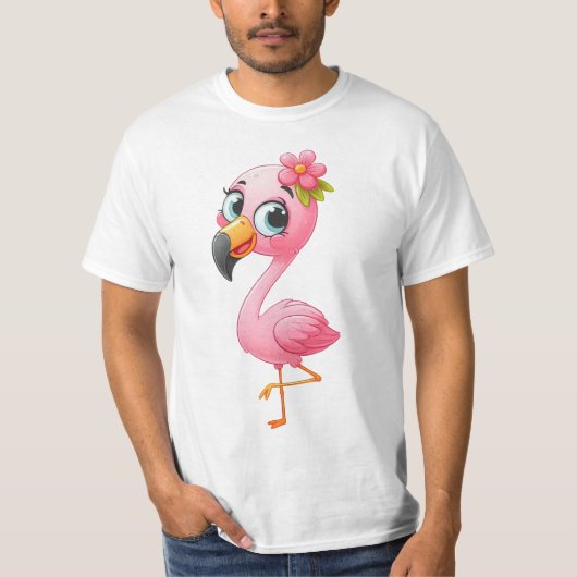 T-shirt Flamant rose 13 (Devant)