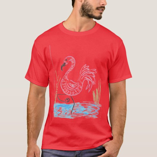 T-shirt Flamant Rose #13 (Devant)