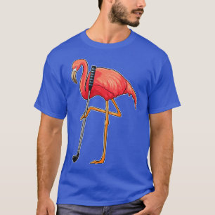 T-shirt Flamant rose à Golf avec Golf Club