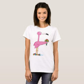 T-shirt Flamant rose animal d'alphabet (Devant entier)