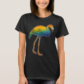 T-shirt Flamant rose arc-en-ciel (Devant)