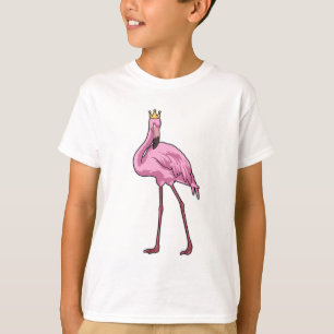 T-shirt Flamant rose avec Couronne