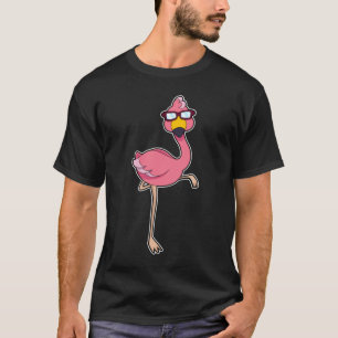 T-shirt Flamant rose avec lunettes de soleil