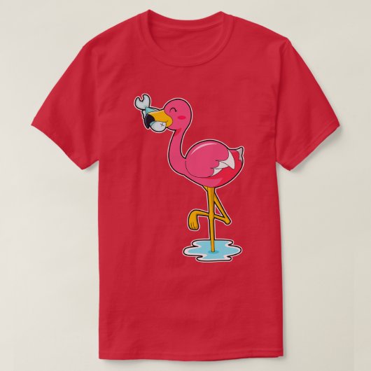 T-shirt Flamant rose Avec Poisson (Design devant)