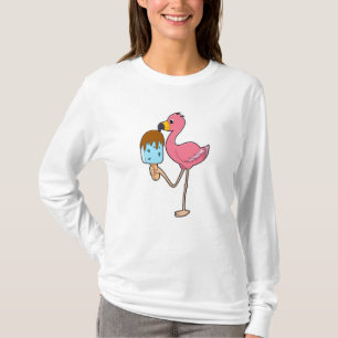 T-shirt Flamant rose avec Popsicle