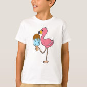 T-shirt Flamant rose avec Popsicle (Devant)
