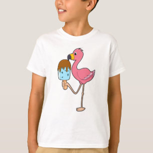 T-shirt Flamant rose avec Popsicle