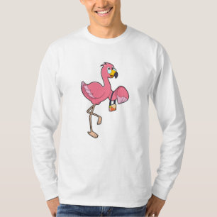 T-shirt Flamant rose avec purge