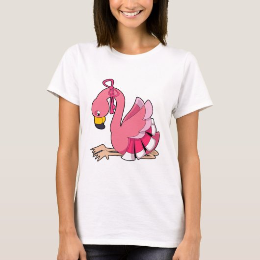 T-shirt Flamant rose avec ruban (Devant)