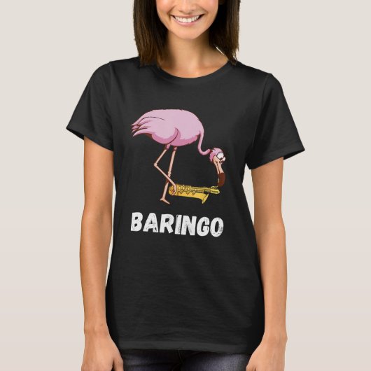 T-shirt Flamant rose Baritone Saxophoniste Euphonium Saxop (Devant)