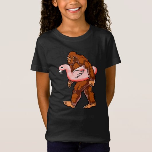 T-Shirt Flamant rose Bigfoot (Devant)