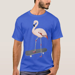 T-shirt Flamant rose Bird Skateboard Birdwatcher Animal Bi