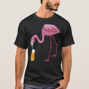 T-shirt Flamant rose Boire Bière Été Gag de bière