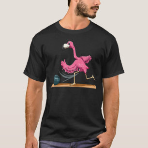 T-shirt Flamant rose Bowling Flamant rose Jouer Flamant ro