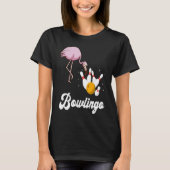 T-shirt Flamant rose Bowling Strike Bowling Team Bowlin (Devant)