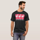 T-shirt Flamant rose Calme Le Flocon Vers Le Bas Oiseau Ro (Devant entier)
