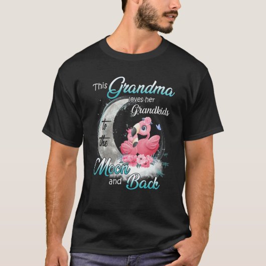 T-shirt Flamant rose Cette Grand-Mère Aime Ses Petits-Enfa (Devant)
