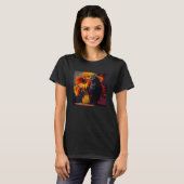 T-shirt Flamant rose chat noir Su Ower (Devant entier)