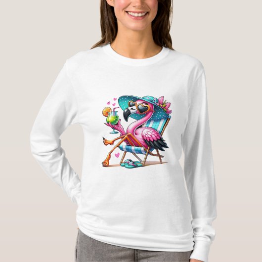 T-shirt Flamant rose cool (Devant)