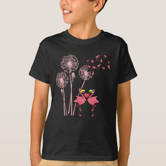 T-shirt Flamant rose Dandelion Exotic Animal Tropical Bird (Devant)