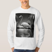 T-shirt Flamant rose dans une piscine (Devant)