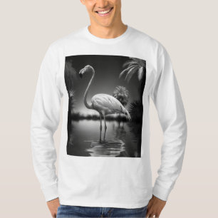 T-shirt Flamant rose dans une piscine