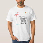T-shirt Flamant rose de basket-ball - Vous voulez aller ti (Devant)