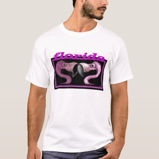 T-shirt Flamant rose de la Floride (Devant)