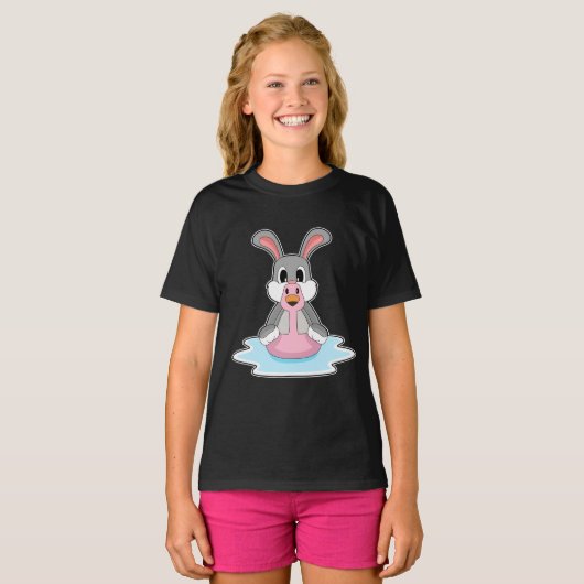 T-shirt Flamant rose de lapin (Devant entier)