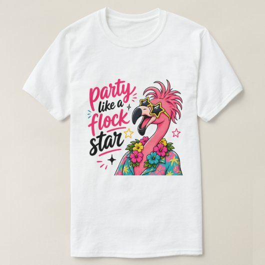 T-shirt Flamant rose de plage drôle (Design devant)