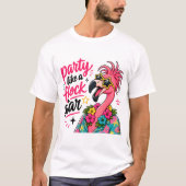 T-shirt Flamant rose de plage drôle (Devant)