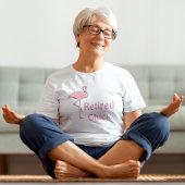 T-shirt Flamant rose de poussins à la retraite amusant Hum