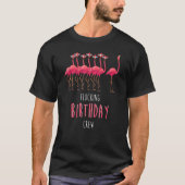 T-shirt Flamant rose d'équipage d'anniversaire en vol Équi (Devant)