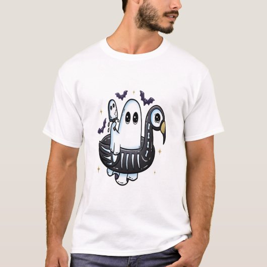 T-shirt Flamant rose d'été Floatie (Devant)