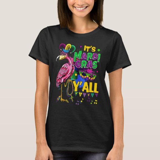 T-shirt Flamant rose d'idées de la fête du Carnaval Mardi (Devant)