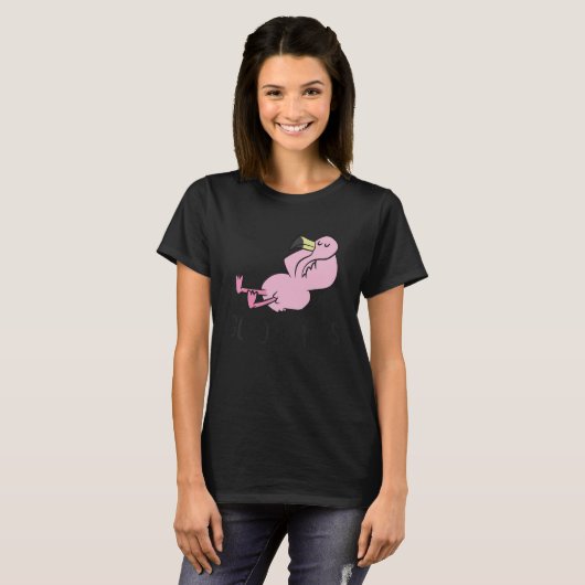 T-shirt Flamant rose Dormir Bon À Flamant rose Naps (Devant entier)