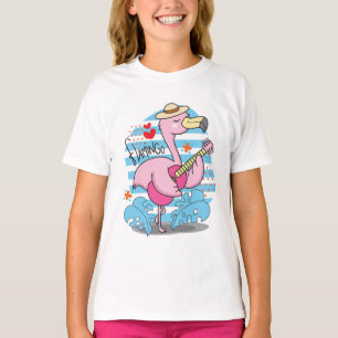 T-shirt Flamant rose Drôle mignonne fille