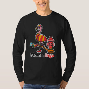 T-shirt Flamant rose du service des incendies Funny Animal