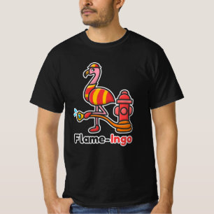T-shirt Flamant rose du service des incendies Funny Animal