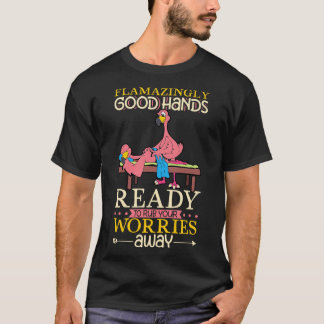 T-shirt Flamant rose est massothérapeute 1