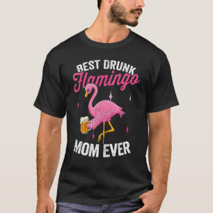 T-shirt Flamant rose Flamant rose ivre Bière 1