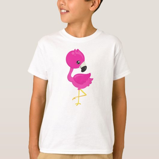 T-shirt Flamant rose, Flamant rose rose, Flamant rose bébé (Devant)