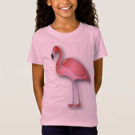 T-Shirt Flamant rose flottant (Devant)