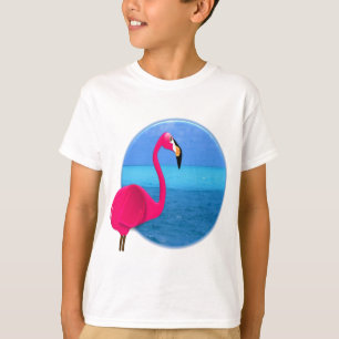 T-shirt Flamant rose frais de plage