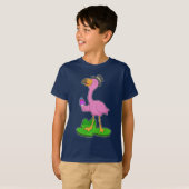 T-shirt Flamant rose gaufre glace (Devant entier)