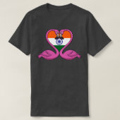 T-shirt Flamant rose Inde (Design devant)